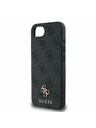 Guess Guess PU 4G Majhen kovinski logotip MagSafe Zadnji pokrov za iPhone 16e Grey