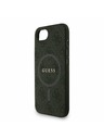 Guess Guess PU usnje 4G Colored Ring Trak MagSafe Zadnji pokrov za iPhone 16e Black