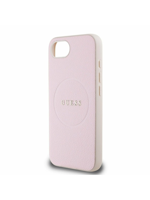 Guess Guess PU Grained Classic Logo MagSafe Zadnji pokrov za iPhone 16e Pink