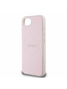 Guess Guess PU Grained Classic Logo MagSafe Zadnji pokrov za iPhone 16e Pink