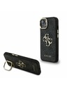 Guess Guess PU 4G Metal Logo Stand Camera Frame Zadnji pokrov za iPhone 14 Black