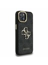 Guess Guess PU 4G Metal Logo Stand Camera Frame Zadnji pokrov za iPhone 14 Black