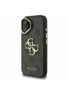 Guess Guess PU 4G Metal Logo Stand Camera Frame Zadnji pokrov za iPhone 16 Black