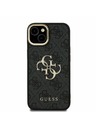 Guess Guess PU 4G Metal Logo Stand Camera Frame Zadnji pokrov za iPhone 15 Black