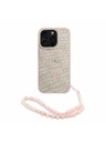 Guess Guess PU usnje 4G Colored Ring Trak MagSafe Zadnji pokrov za iPhone 16 Pro Pink