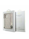 Guess Guess PU usnje 4G Colored Ring Trak MagSafe Zadnji pokrov za iPhone 16 Pro Pink