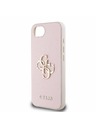 Guess Guess PU Grained 4G Metal Logo Zadnji pokrov za iPhone 16e Roza