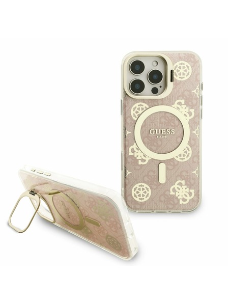 Guess Guess PC/TPU Elektroplatiran Stojalo Camera Frame MagSafe Zadnji pokrov z Zamenljivim Ozadjem za iPhone 16 Pro Max