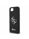 Guess Guess PU Fixed Glitter 4G Metal Logo Zadnji pokrov za iPhone 16e Black