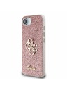 Guess Guess PU Fixed Glitter 4G Metal Logo Zadnji pokrov za iPhone 16e Pink