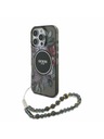 Guess Guess IML Flowers Pearl Strap MagSafe Zadnji pokrov za iPhone 16 Pro Max Black
