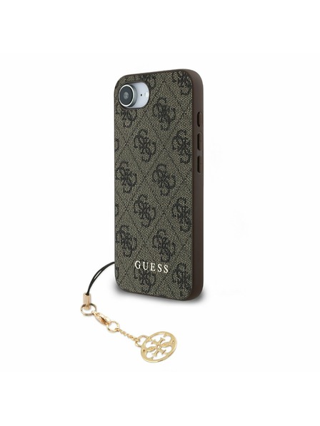 Guess Guess 4G Obesek Zadnji ovitek za iPhone 16e Ton v tonu Rjav