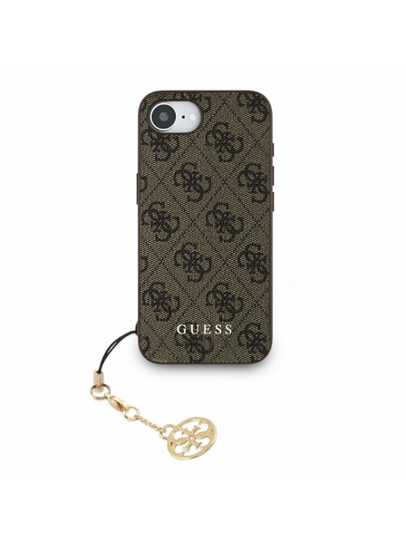 Guess Guess 4G Obesek Zadnji ovitek za iPhone 16e Ton v tonu Rjav