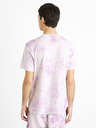 Celio Svetlo vijolična moška majica z batiko Celio Dengame