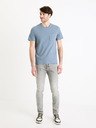 Celio Modra moška osnovna majica Celio Gepik