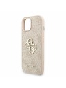Guess Guess PU 4G Metal Logo Strap Zadnji ovitek za iPhone 15 Rožnat
