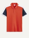 Celio Modra in oranžna moška polo majica Celio