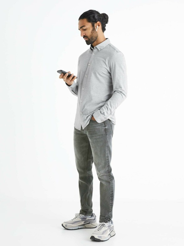 Celio Svetlo siva moška majica Celio Bapik