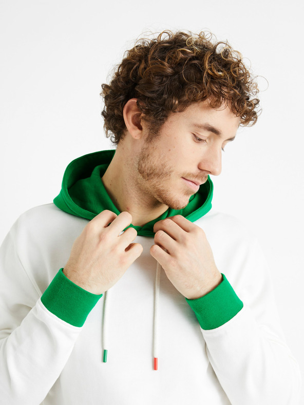 Celio Zeleno-bela moška jopa Celio Demultico