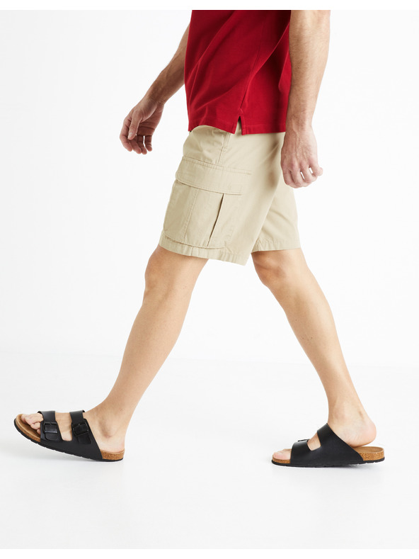 Celio bež moške kratke hlače Celio Fostopbm
