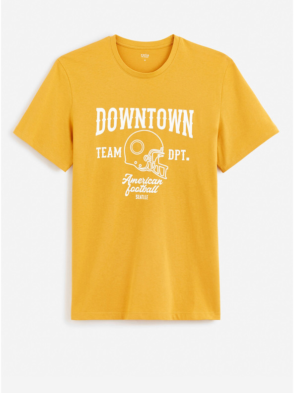 Celio Rumena moška majica Celio Feklyn