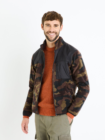 Celio Rjava moška vojaška jopa z zadrgo Celio Fecamo