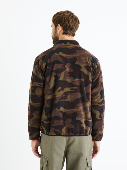 Celio Rjava moška vojaška jopa z zadrgo Celio Fecamo