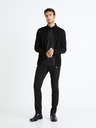 Celio Črna moška jopica z zadrgo iz volnene mešanice Celio Fecardinos