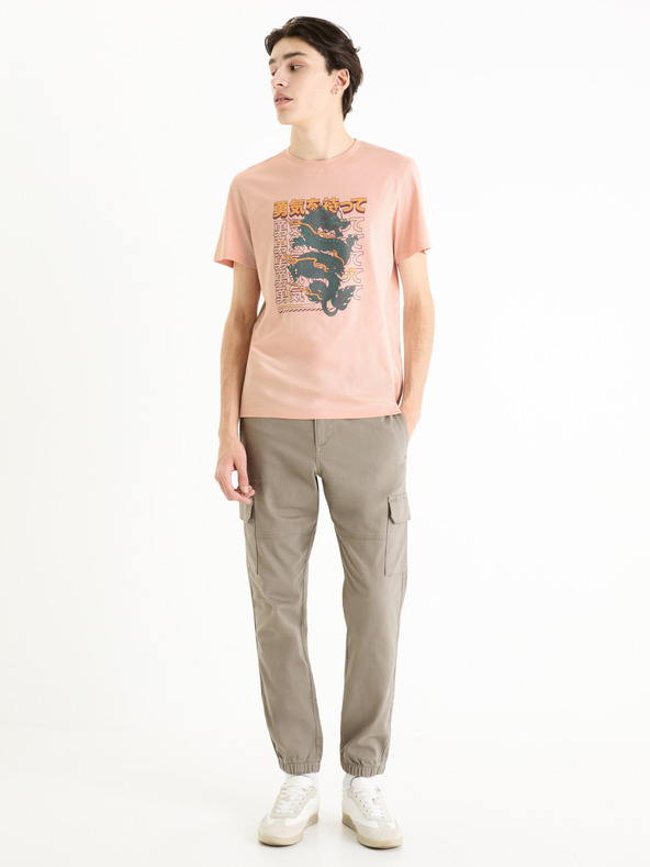 Celio Sive moške tovorne hlače Celio Dolyte