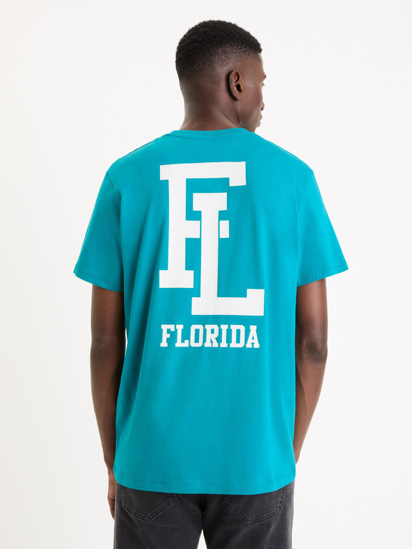 Celio Modra moška majica Celio Gexflov