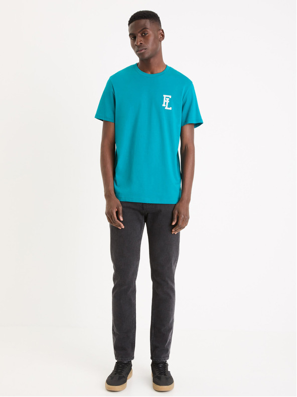 Celio Modra moška majica Celio Gexflov