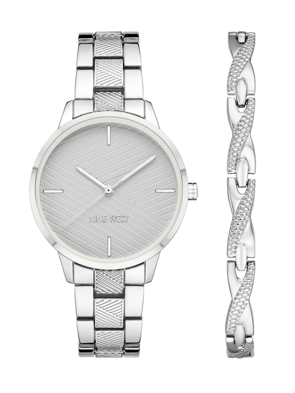 Nine West	 Ženska darilna komplet ura in zapestnica Nine West NW/2761SVST