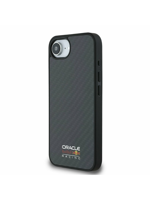 Oracle Red Bull Racing Red Bull karbonski sijajni logo MagSafe zadnji ovitek za iPhone 16e črna