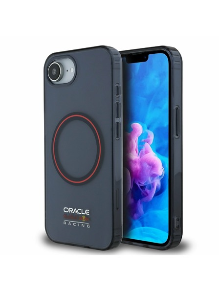 Oracle Red Bull Racing Red Bull PC/TPU rdeči obroč MagSafe zadnji ovitek za iPhone 16e mornarsko modra