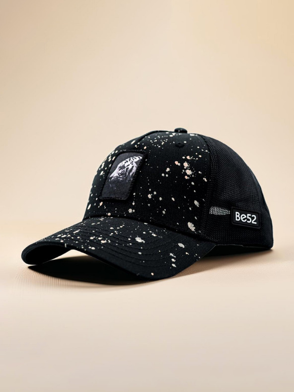Be52 Be52 Tiger splash baseball kapa premium črna/peščena