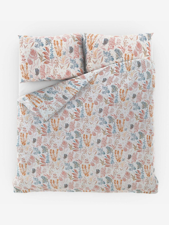 Kvalitex Satenasta francoska prevleka Luxury Collection 1+2, 240x200, 70x90cm Coral garden Kvalitex