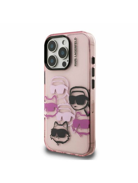 Karl Lagerfeld Karl Lagerfeld IML Multi K&CH Heads Zadnji Pokrov za iPhone 16 Pro Max Roza