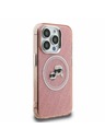 Karl Lagerfeld Karl Lagerfeld IML K&CH Heads Repeated Logo MagSafe Zadnji Pokrov za iPhone 15 Pro Roza