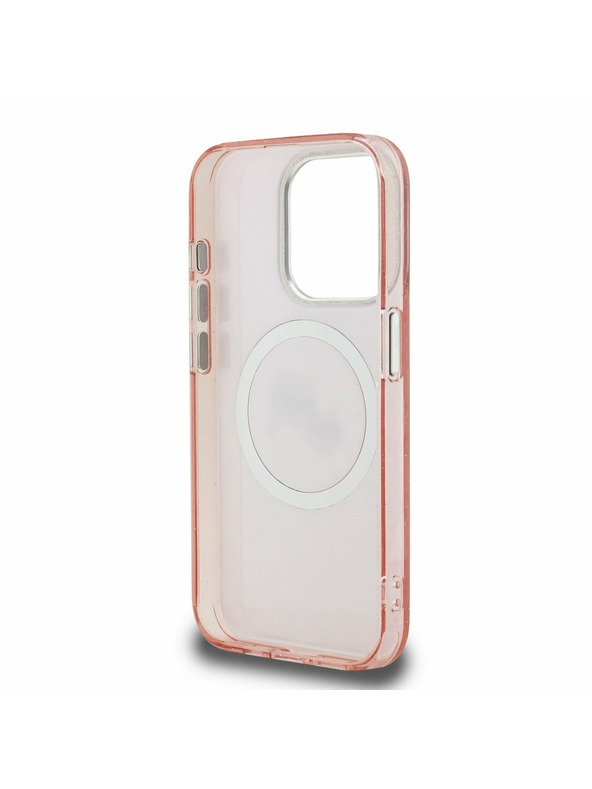 Karl Lagerfeld Karl Lagerfeld IML K&CH Heads Repeated Logo MagSafe Zadnji Pokrov za iPhone 15 Pro Roza