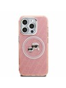 Karl Lagerfeld Karl Lagerfeld IML K&CH Heads Repeated Logo MagSafe Zadnji Pokrov za iPhone 15 Pro Max Roza