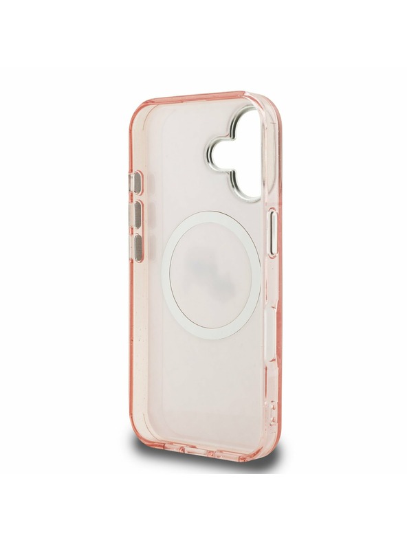 Karl Lagerfeld Karl Lagerfeld IML K&CH Heads Repeated Logo MagSafe Zadnji Pokrov za iPhone 16 Roza