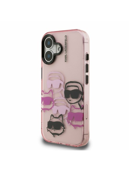 Karl Lagerfeld Karl Lagerfeld IML Multi K&CH Heads Zadnji Pokrov za iPhone 16 Roza