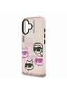 Karl Lagerfeld Karl Lagerfeld IML Multi K&CH Heads Zadnji Pokrov za iPhone 16 Roza