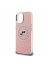 Karl Lagerfeld Karl Lagerfeld IML K&CH Heads Repeated Logo MagSafe Zadnji Ovitek za iPhone 15 Pink