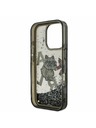 Karl Lagerfeld Karl Lagerfeld Liquid Glitter Scattered Choupette Zadnji Ovitek za iPhone 16 Pro Black