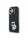Karl Lagerfeld Karl Lagerfeld IML Aquarelle Choupette Zadnji Ovitek za iPhone 16 Black