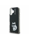 Karl Lagerfeld Karl Lagerfeld IML Aquarelle Choupette Zadnji Ovitek za iPhone 16 Black