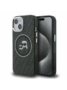 Karl Lagerfeld Karl Lagerfeld IML K&CH Heads Repeated Logo MagSafe Zadnji Ovitek za iPhone 15 Black