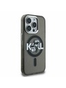 Karl Lagerfeld Karl Lagerfeld IML Glitter Karl and Choupette Sketch MagSafe Zadnji Ovitek za iPhone 15 Pro Black