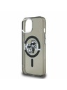 Karl Lagerfeld Karl Lagerfeld IML Glitter Karl and Choupette Sketch MagSafe Zadnji Ovitek za iPhone 15 Black